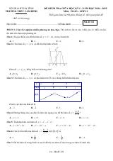 Đề thi Giữa kì 1 Toán 12 năm 2024-2025 trường THPT Cẩm Bình (Hà Tĩnh)